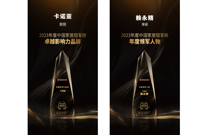 卡諾亞喜獲“卓越影響力品牌”、“年度領(lǐng)軍人物”重磅榮譽(yù)